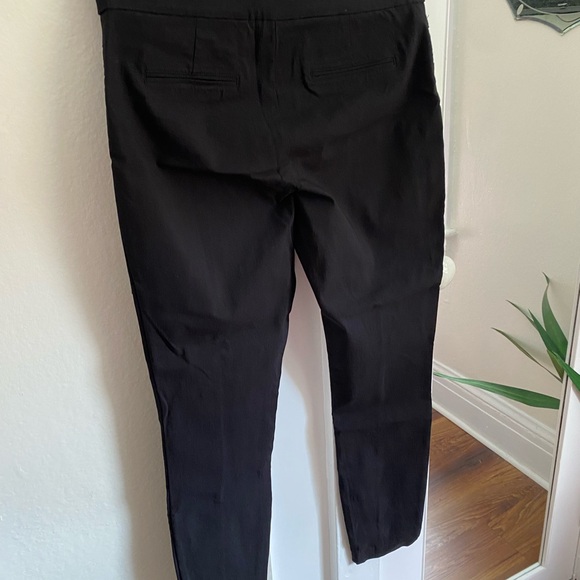Thick tight nylon stretch black slip on legging pants - Picture 7 of 8